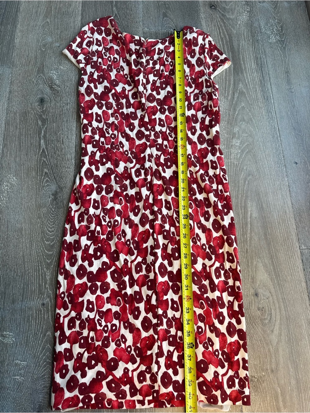 MaxMara Spring Wedding Guest Dress Red/Cream Floral Midi EU46 (US 14-16) 0679 - Picture 6 of 6